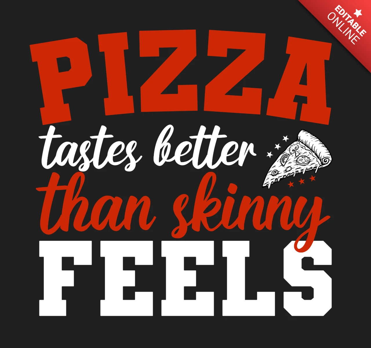 La pizza a meilleur goût que le maigre modèle de t-shirt