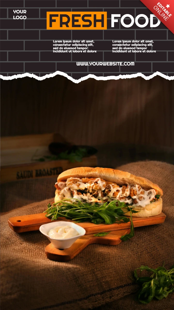 Street Food Eye-Catching Promotional Instagram Story Post Design Template