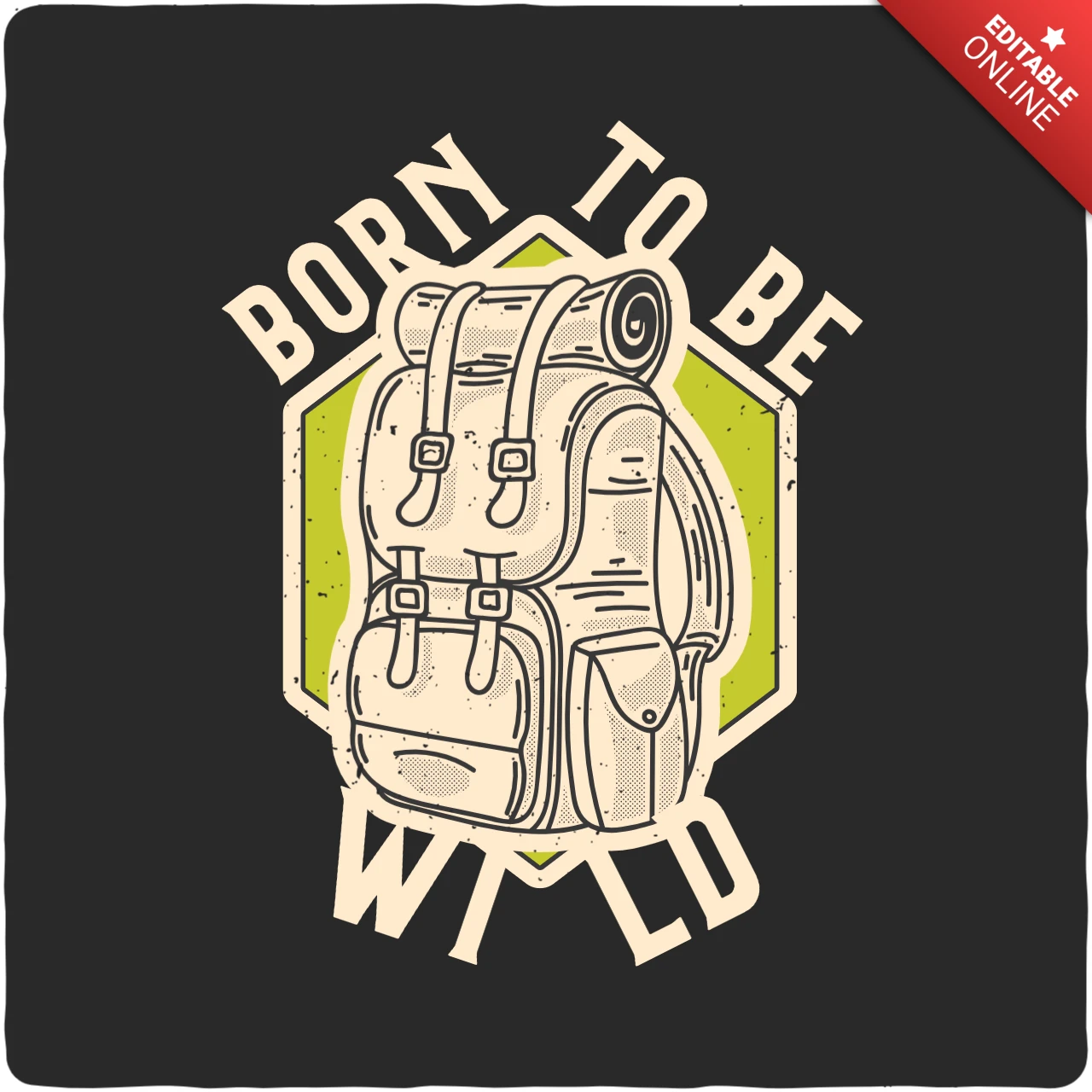 Modello di t-shirt Born to be wild
