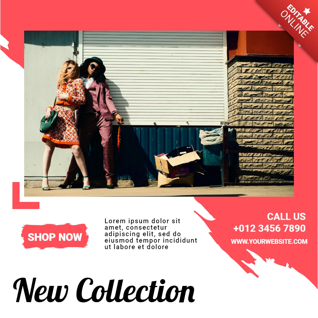 Neue Sammlung Mode Instagram Post Design Vorlage