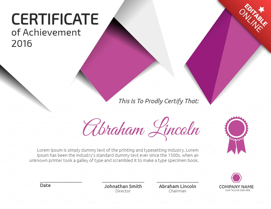Moderne abstracte zakelijke award certificaat post ontwerpsjabloon