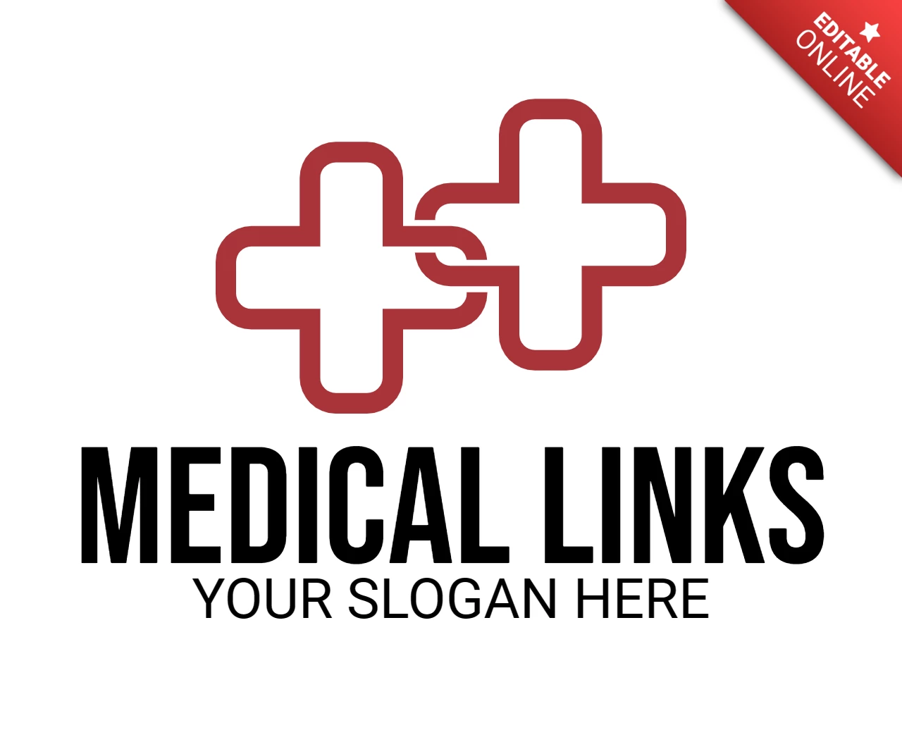Medizinische gesundheit links logo entwurfsvorlage