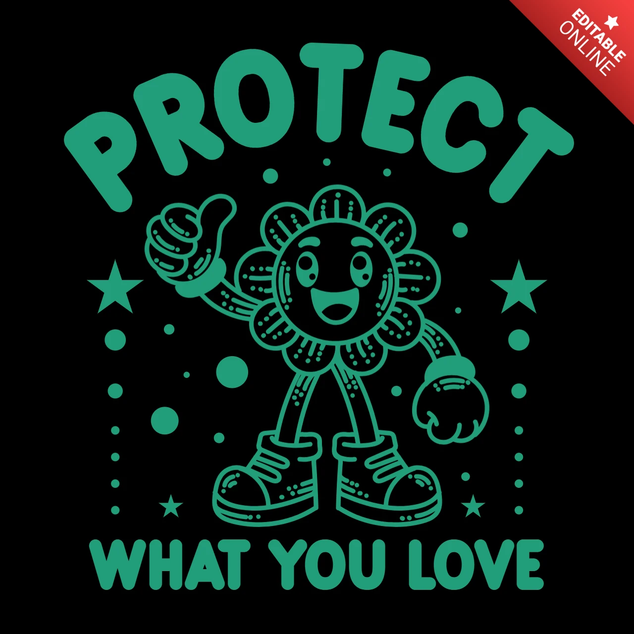 Protégez ce que vous aimez choix durables pour une planète en meilleure santé modèle de design de t-shirt