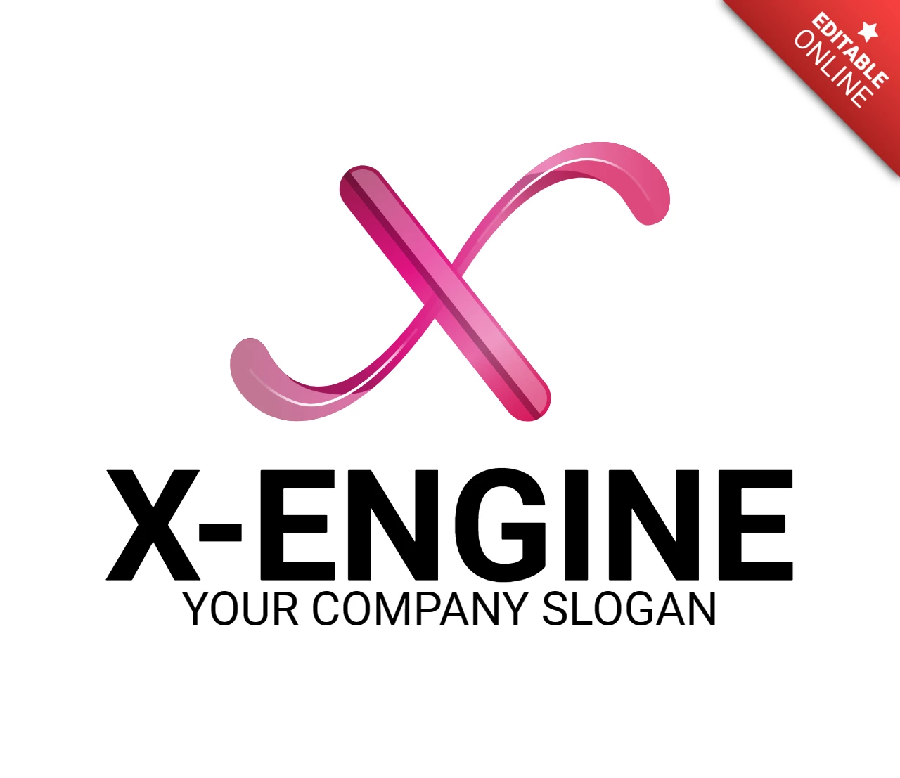 X-engine 3d Buchstabe x modernes stilvolles Logo Design Vorlage