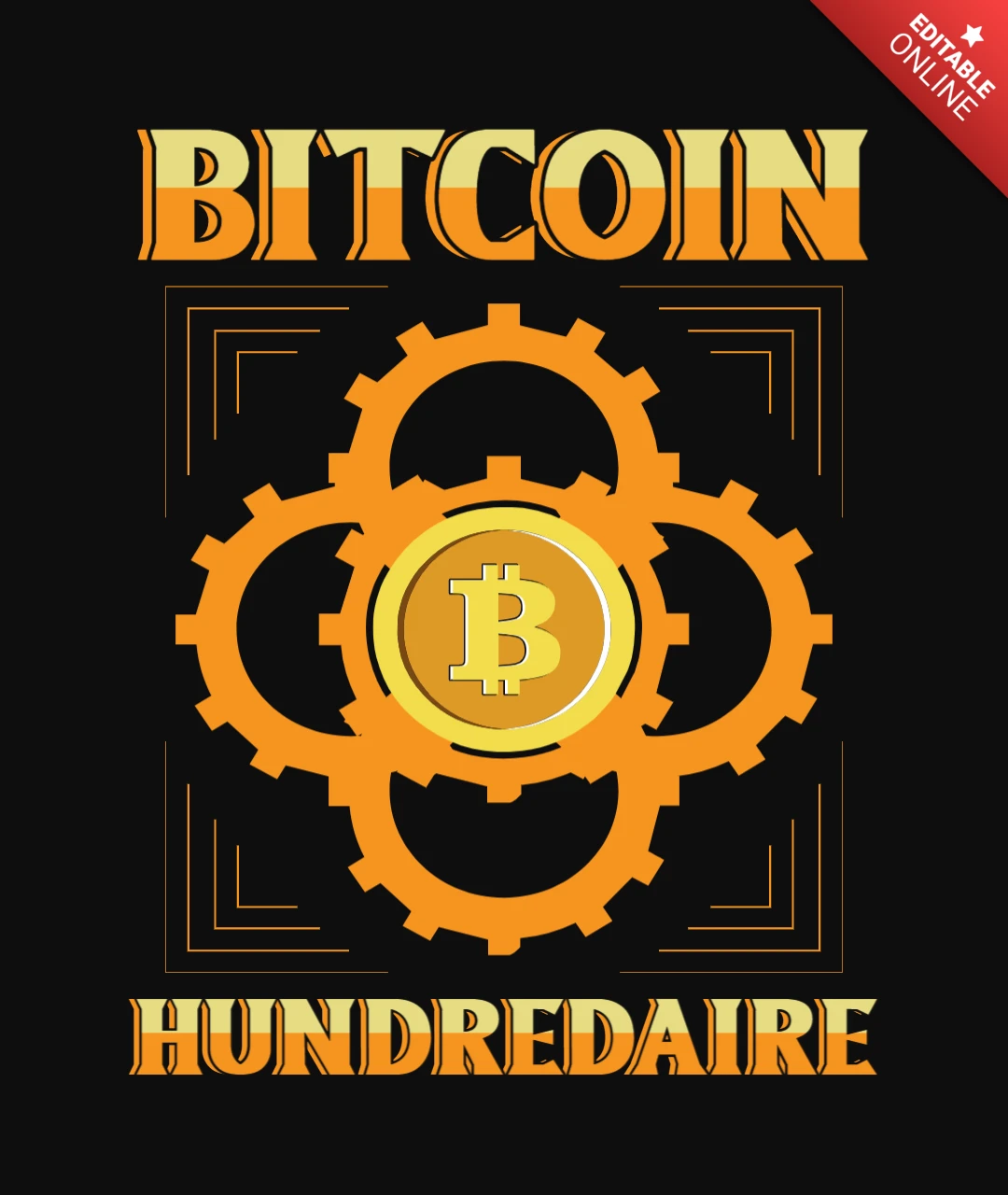Modèle de t-shirt pour le centenaire du bitcoin