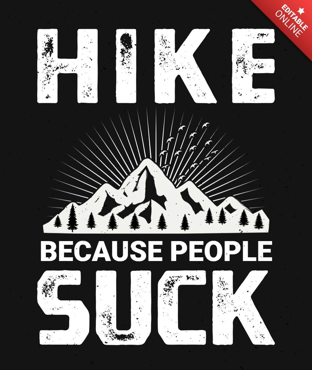 Wandelen omdat mensen zuigen t-shirt ontwerpsjabloon