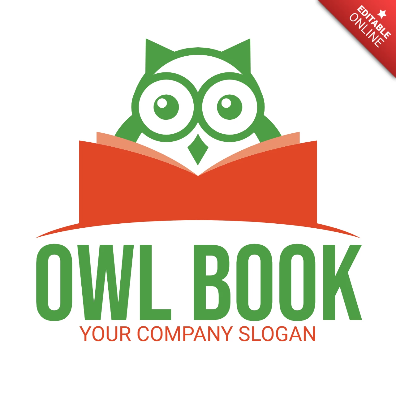 Owl Book Logo Design Template