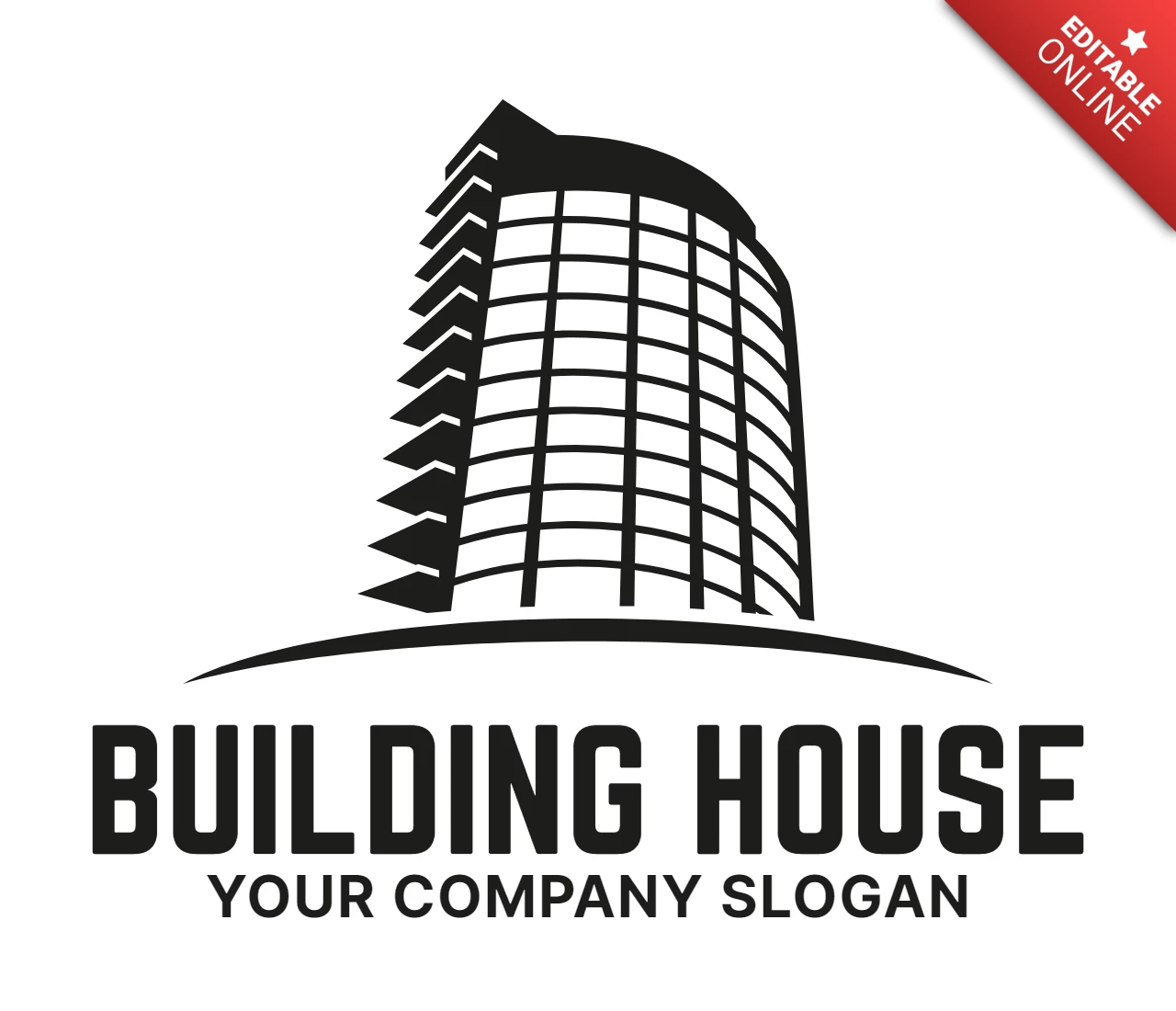 Real Estate Company Building Logo Design Template