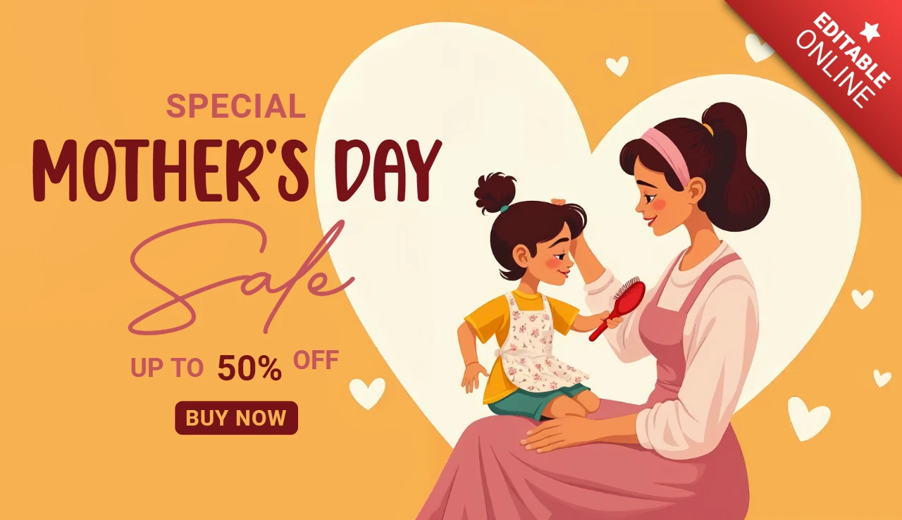 Charming Mother's Day Sale Design Template for Heartwarming Promotions