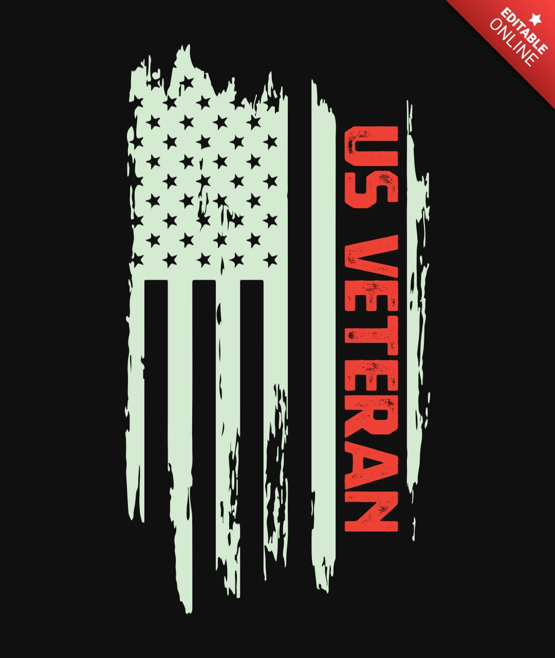 Usa Veteran T-Shirt Design Template