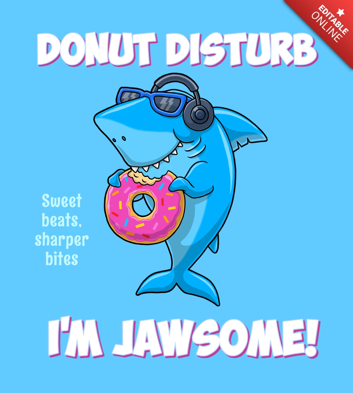 Modèle de conception de donuts dérangeants pour des marchandises amusantes