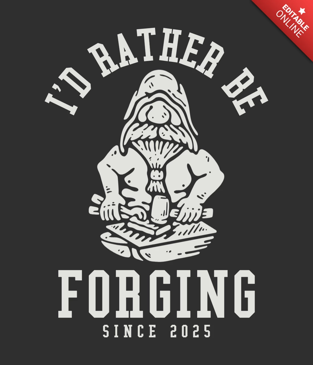 Velho fazendo trabalho de ferro modelo de design de camiseta vintage