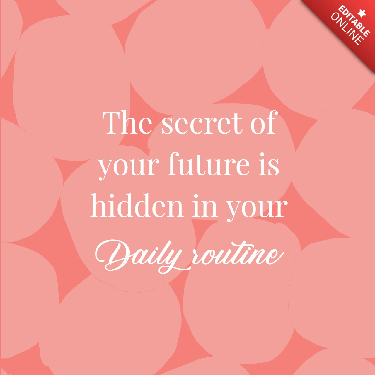 Soft Color Abstract Daily Routine Quote Instagram Post Design Template