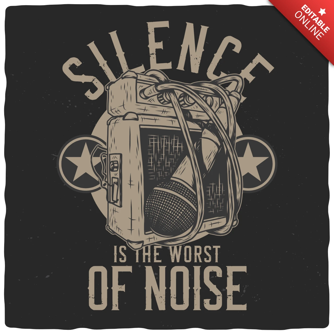 Silence Is The Worst Of Noise Amp T-shirt Design Template