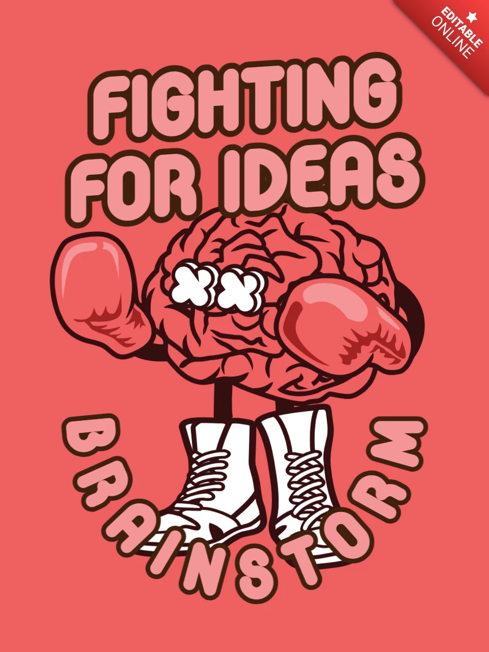 Brainstorm With Bain Character T-shirt Design Template