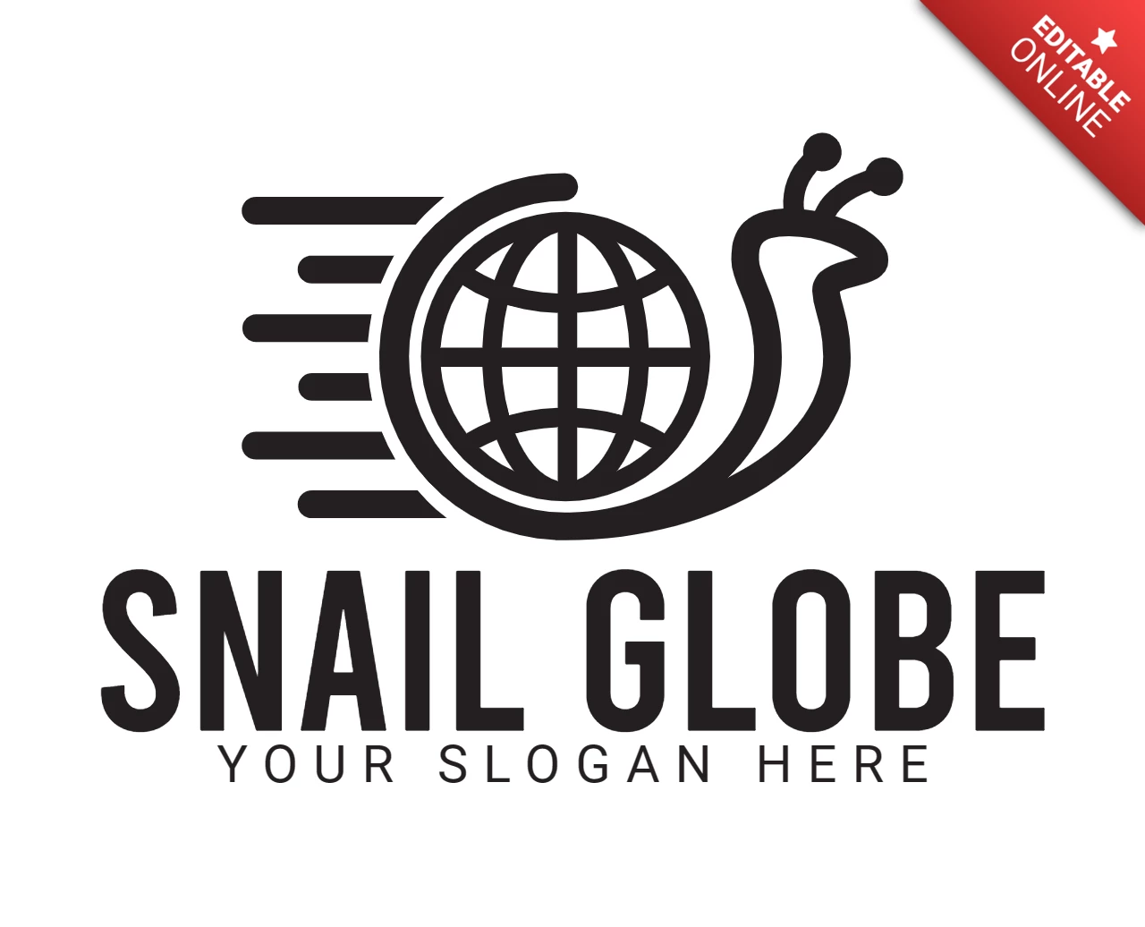 Plantilla de diseño de logotipo de globo de caracol