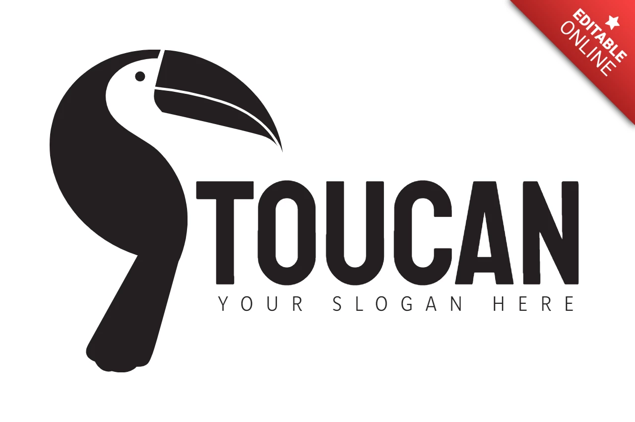 Tukan vogel logo entwurfsvorlage