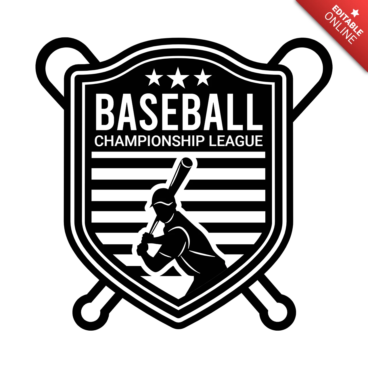 Baseball Championship League Sports Logo Design Template