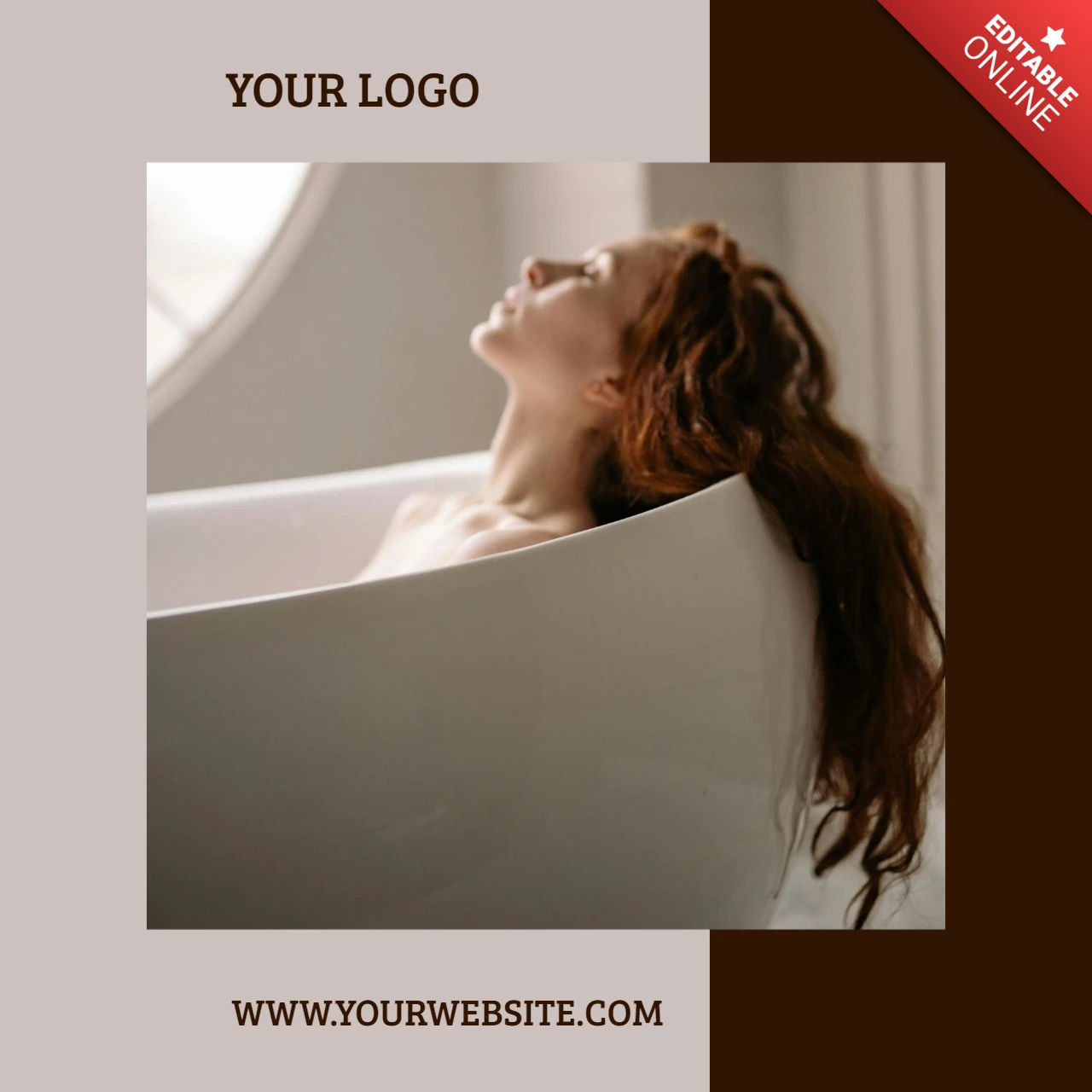Elegant Beige Minimalist Instagram Post Design Template