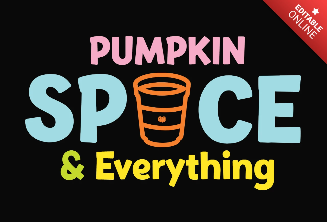 Modello di t-shirt autunnale Pumpkin Spice Latte