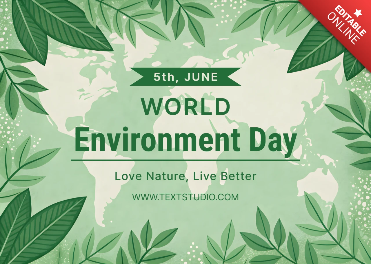 Nature-Inspired Editable Template Design for World Environment Day Celebration
