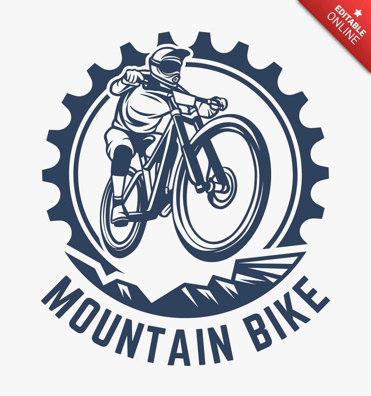 Modèle de logo pour vélo de montagne