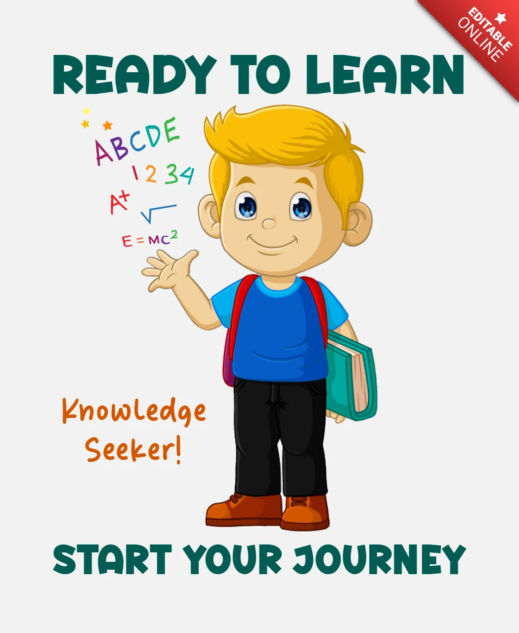 Playful Kids Learning Template Design for Educational Journey