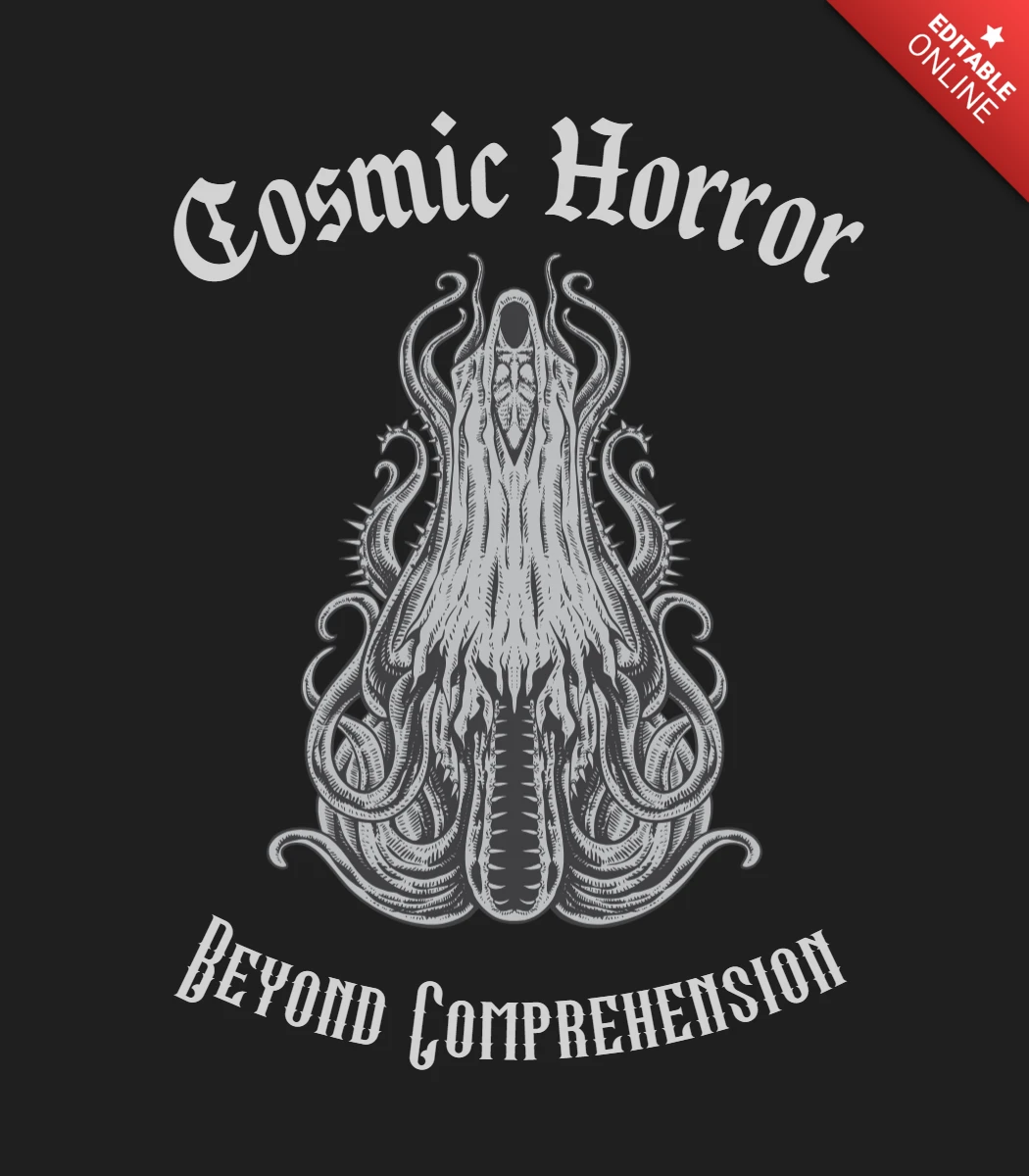 Cosmic Horror Design Template: Dark Fantasy Art for Unique Creations