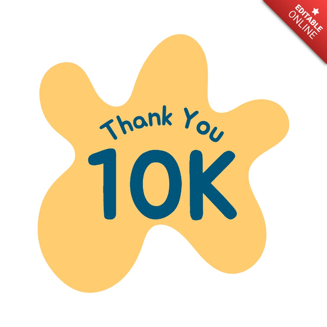 Gracias 10k instagram post plantilla de diseño