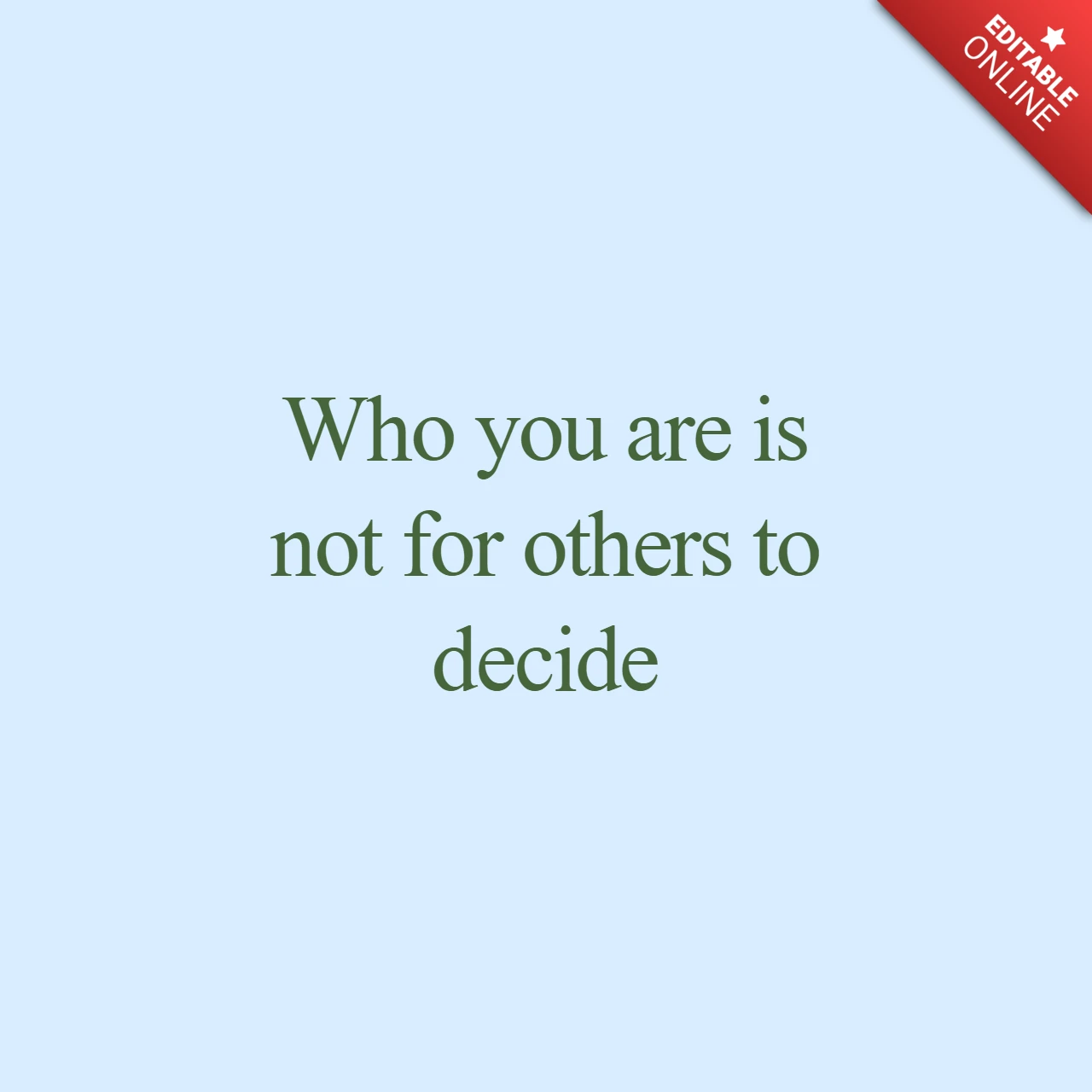 Define Yourself Motivational Instagram Post Design Template