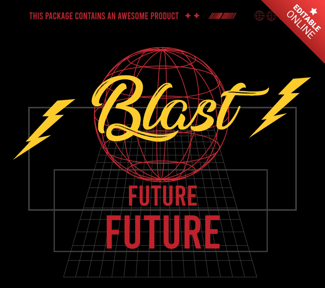 Retro Blast Design Template for Event Promotion