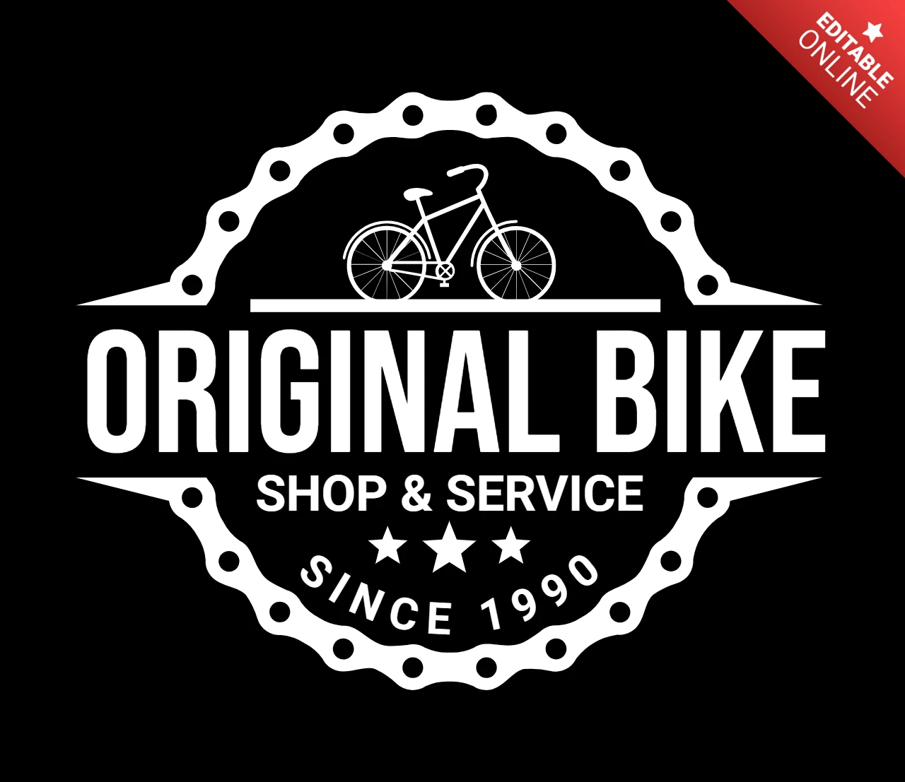 Modèle de logo pour magasin et service de vélo de montagne