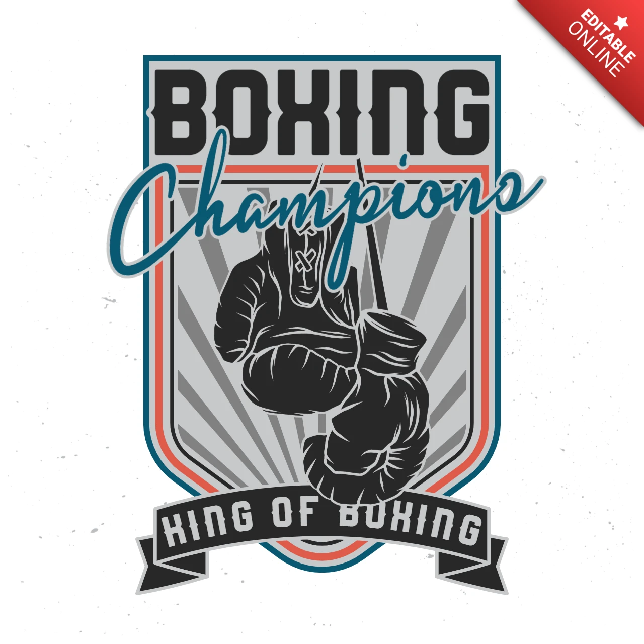 Boxing Champions T-shirt Design Template