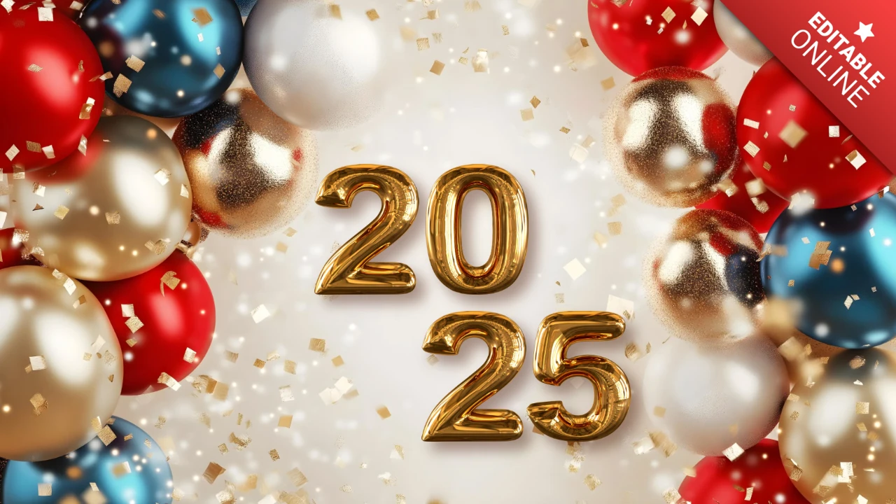 Happy New Year FestiveBackground Image Design Template