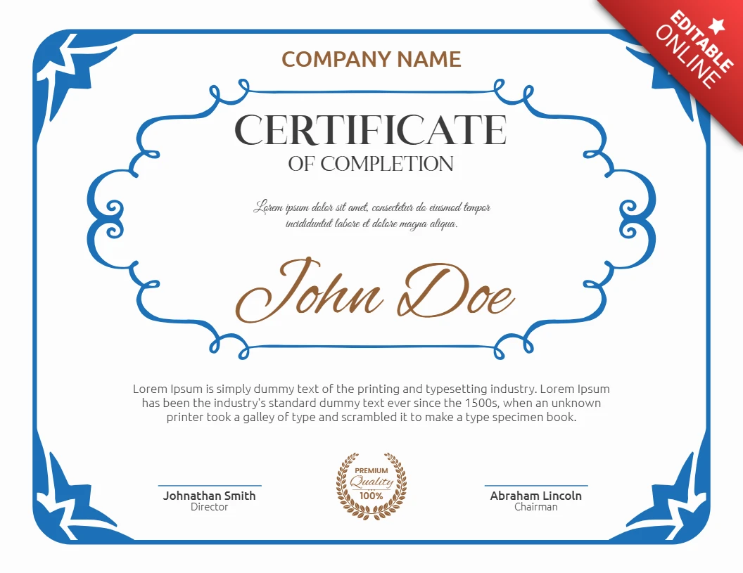 Elegant vintage frame award certificaat post ontwerpsjabloon