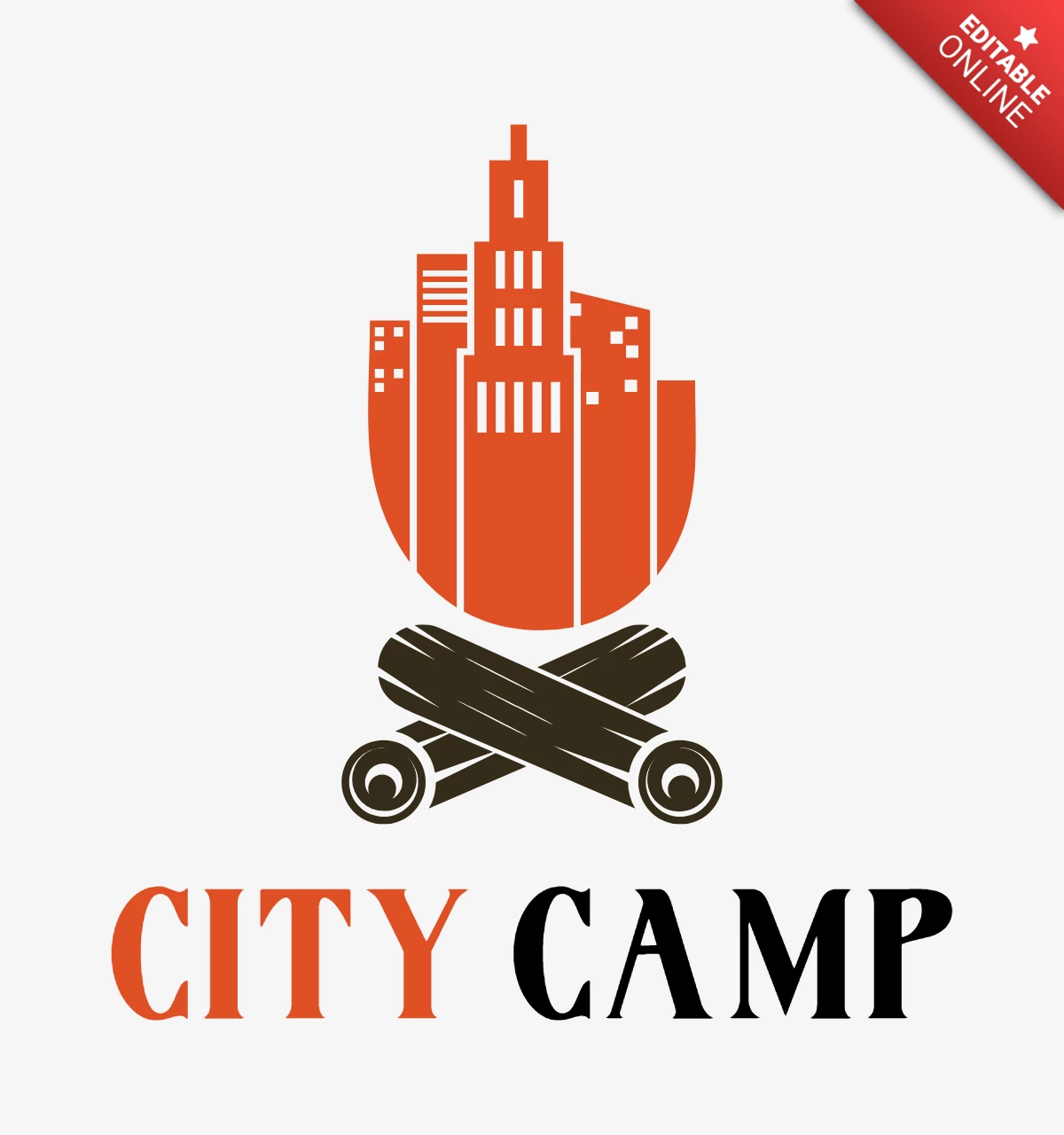 City Camp Logo Design Template