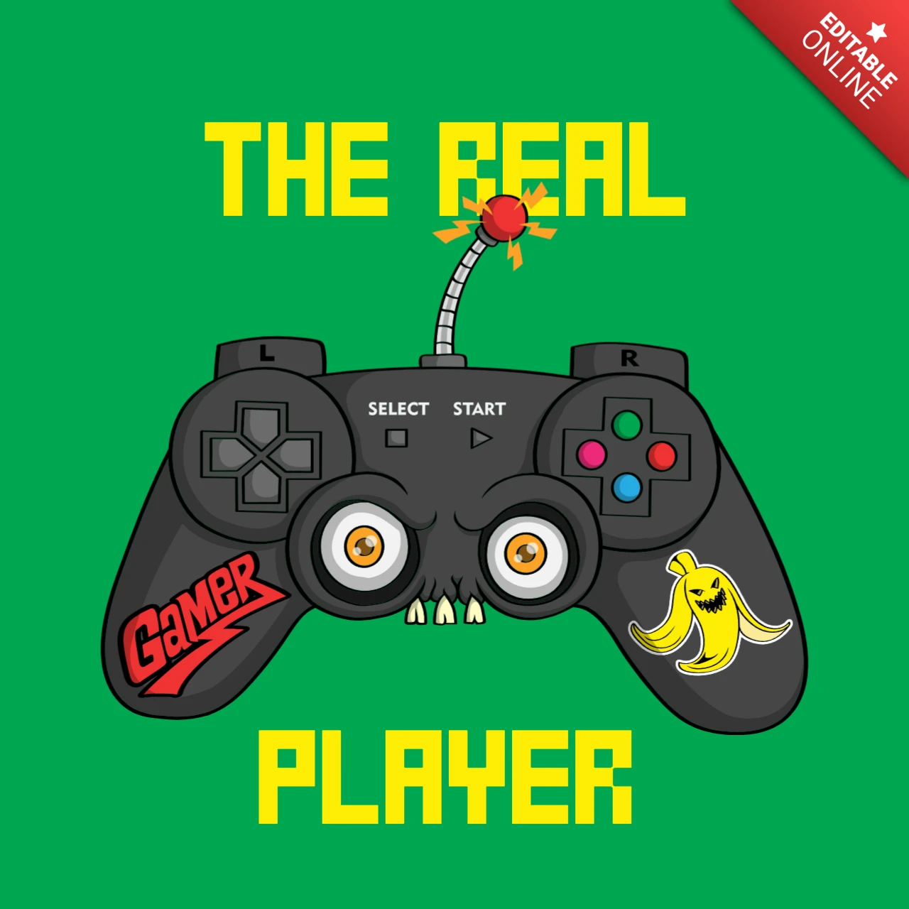 Modelo de design de controle de jogos para merchandising de gamers