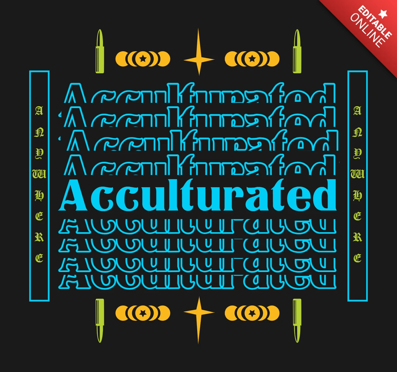 Bold Typography Design Template for Merchandising and Apparel