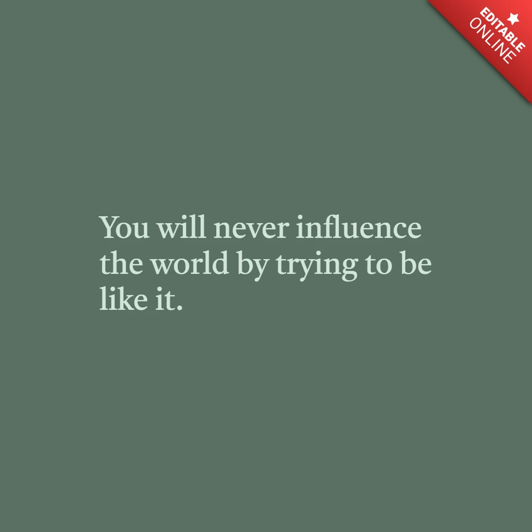 Inspirerende leiderschapscitaat instagram-postontwerpsjabloon