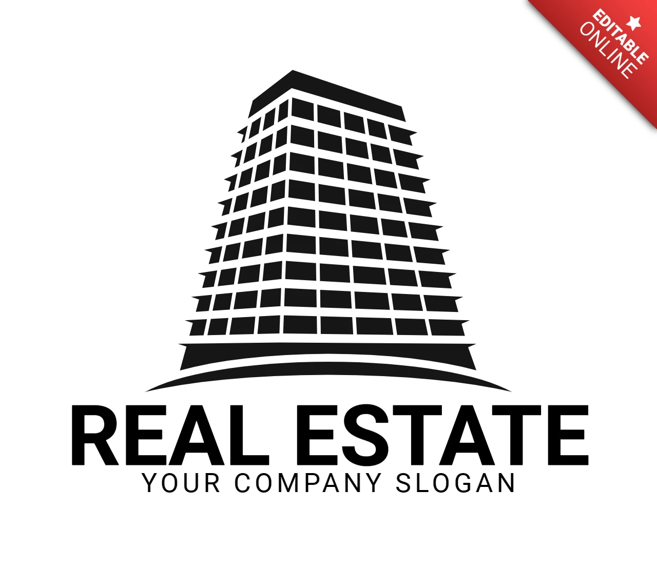 Modèle de logo moderne pour l'immobilier