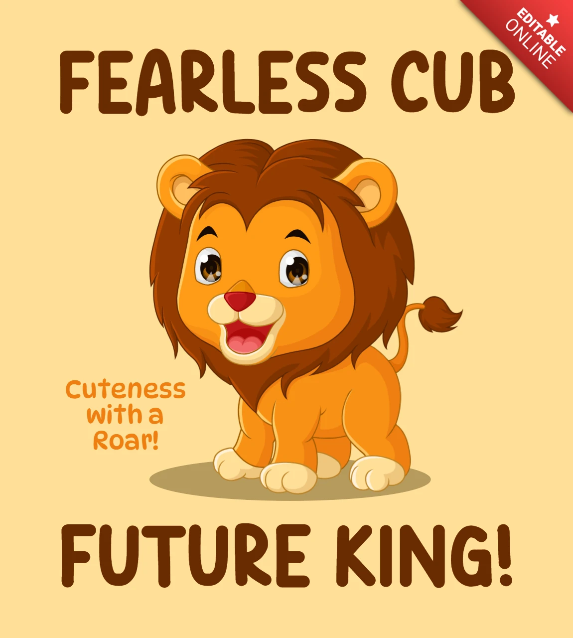Fearless Cub Design Template: Cuteness with a Roar!