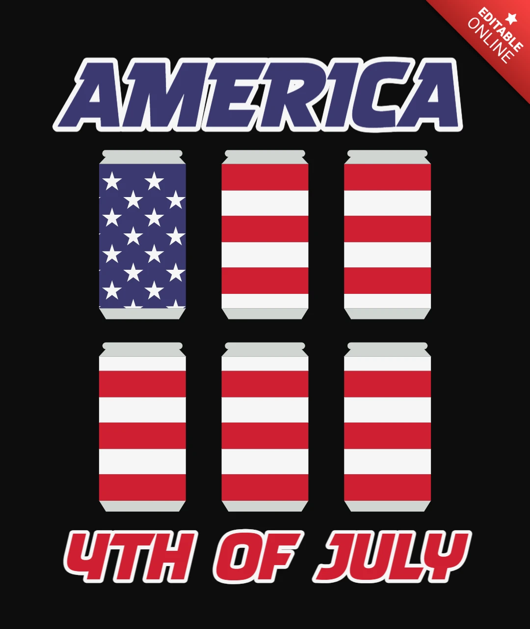 Amerika 4 juli t-shirt ontwerpsjabloon