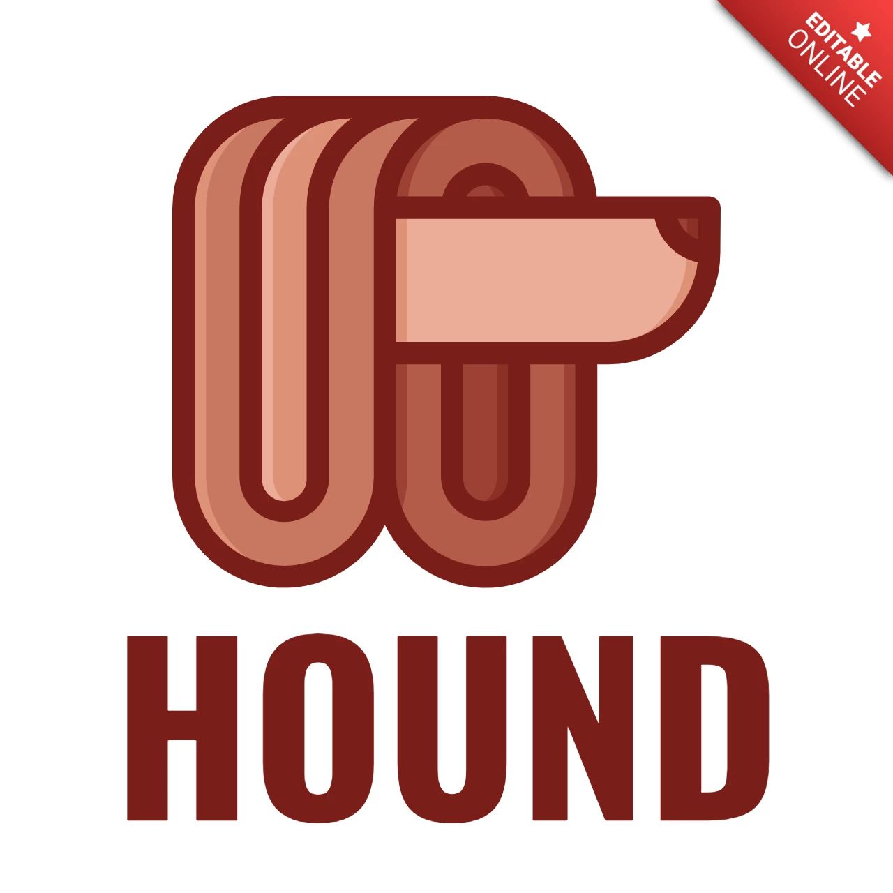 Jagdhund logo entwurfsvorlage
