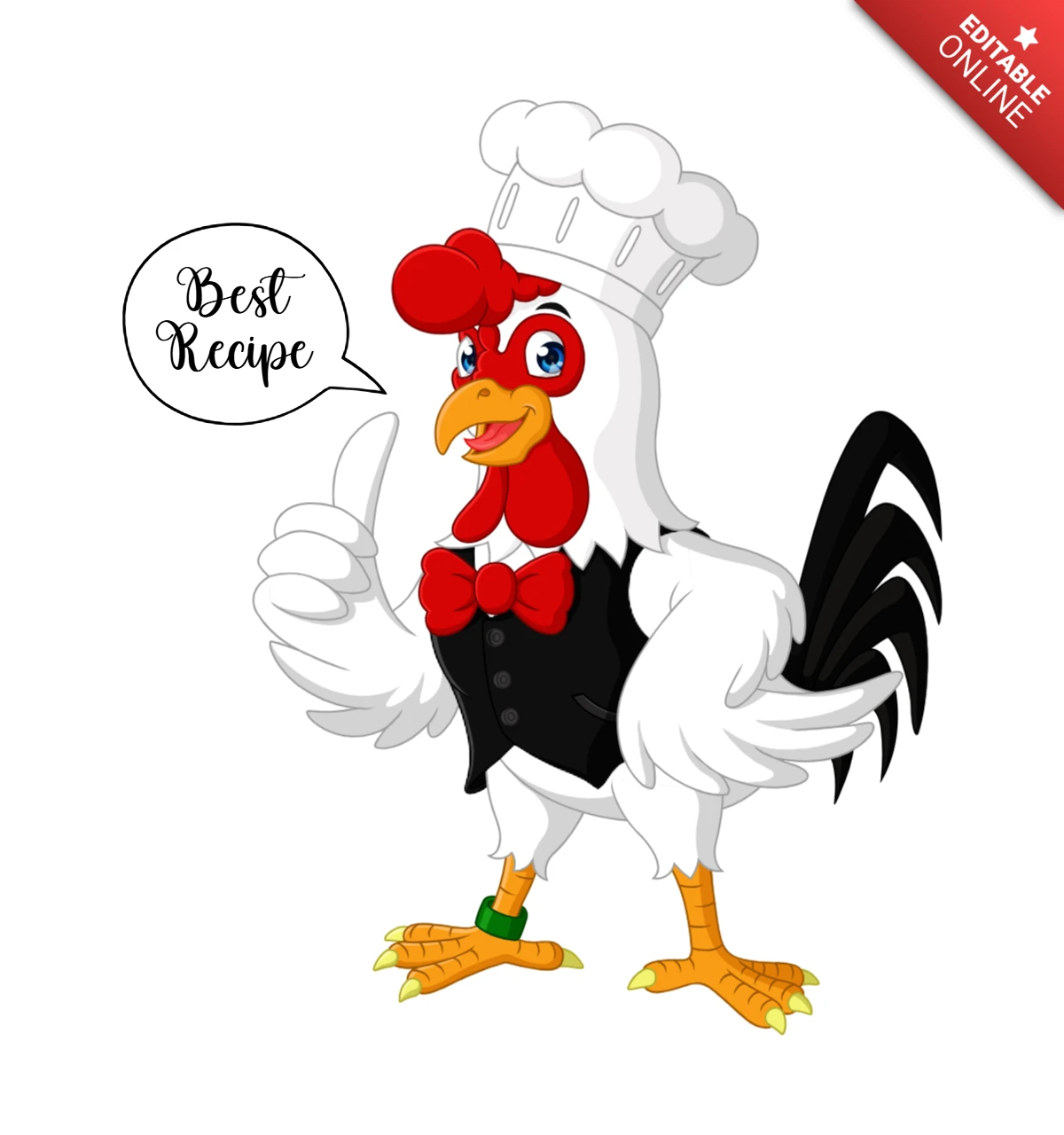 Koch Huhn Rezept Design-Vorlage für Spaß Kochen Projekte