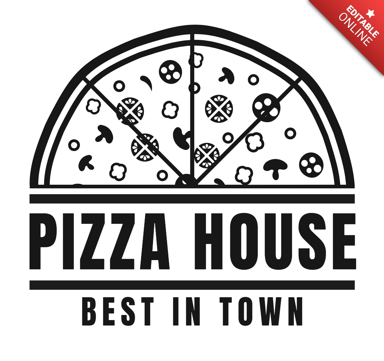 Modello di logo per pizzeria