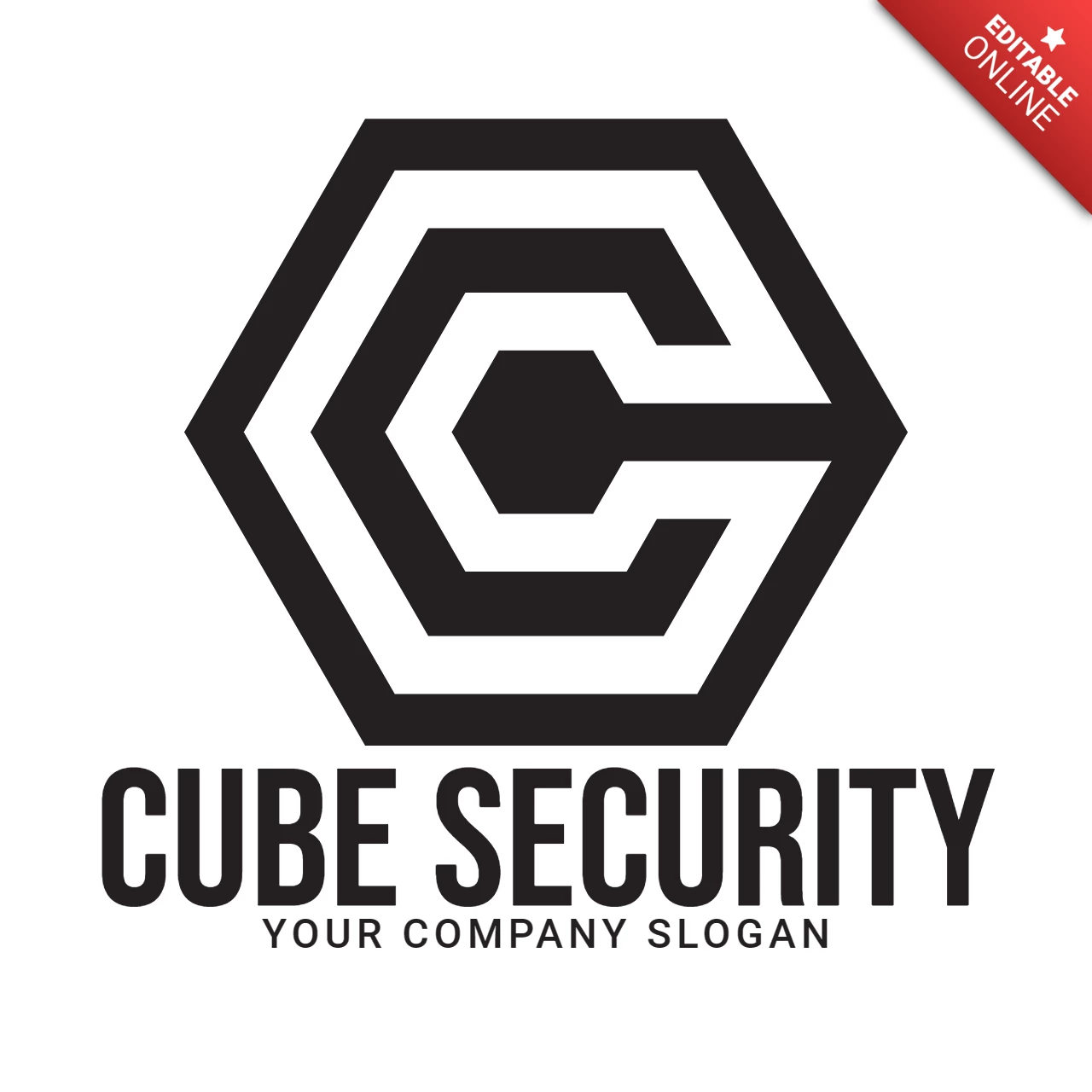 Cubo de seguridad plantilla de diseño de logotipo