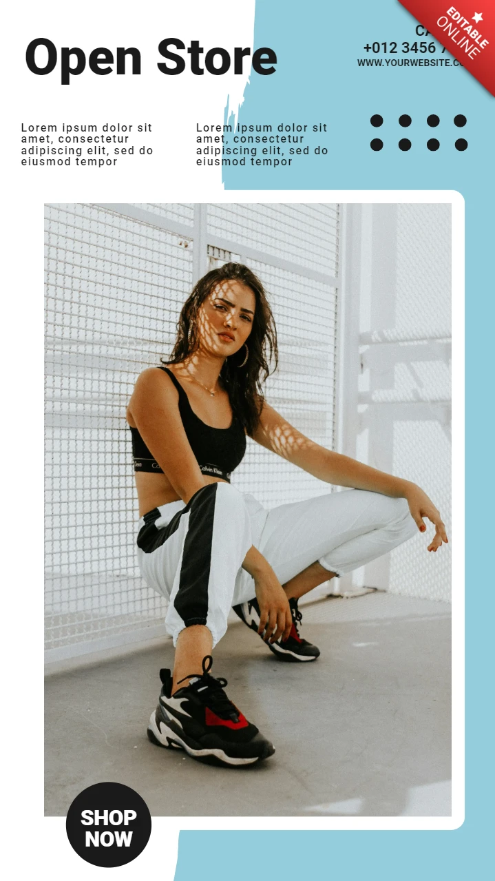 Modelo de design de postagem de história do Instagram de moda e estilo