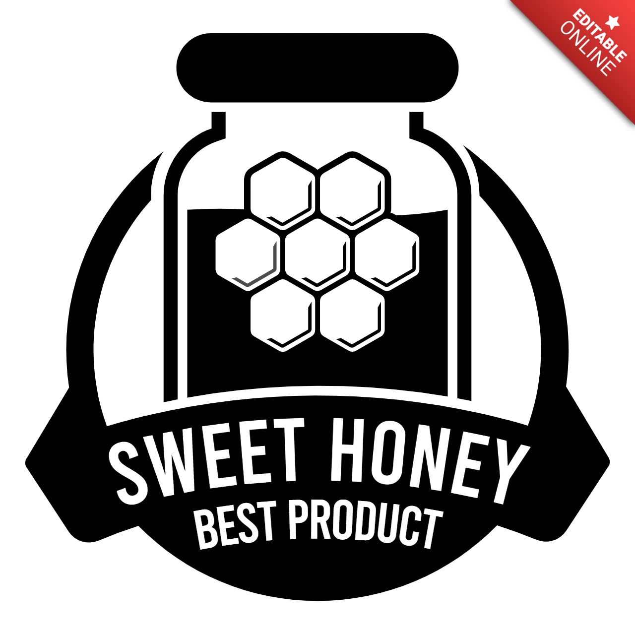 Sweet Honey Bee Logo Design Template
