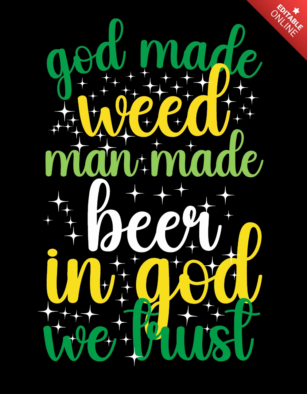 Bier und kraut typografie t-shirt design vorlage