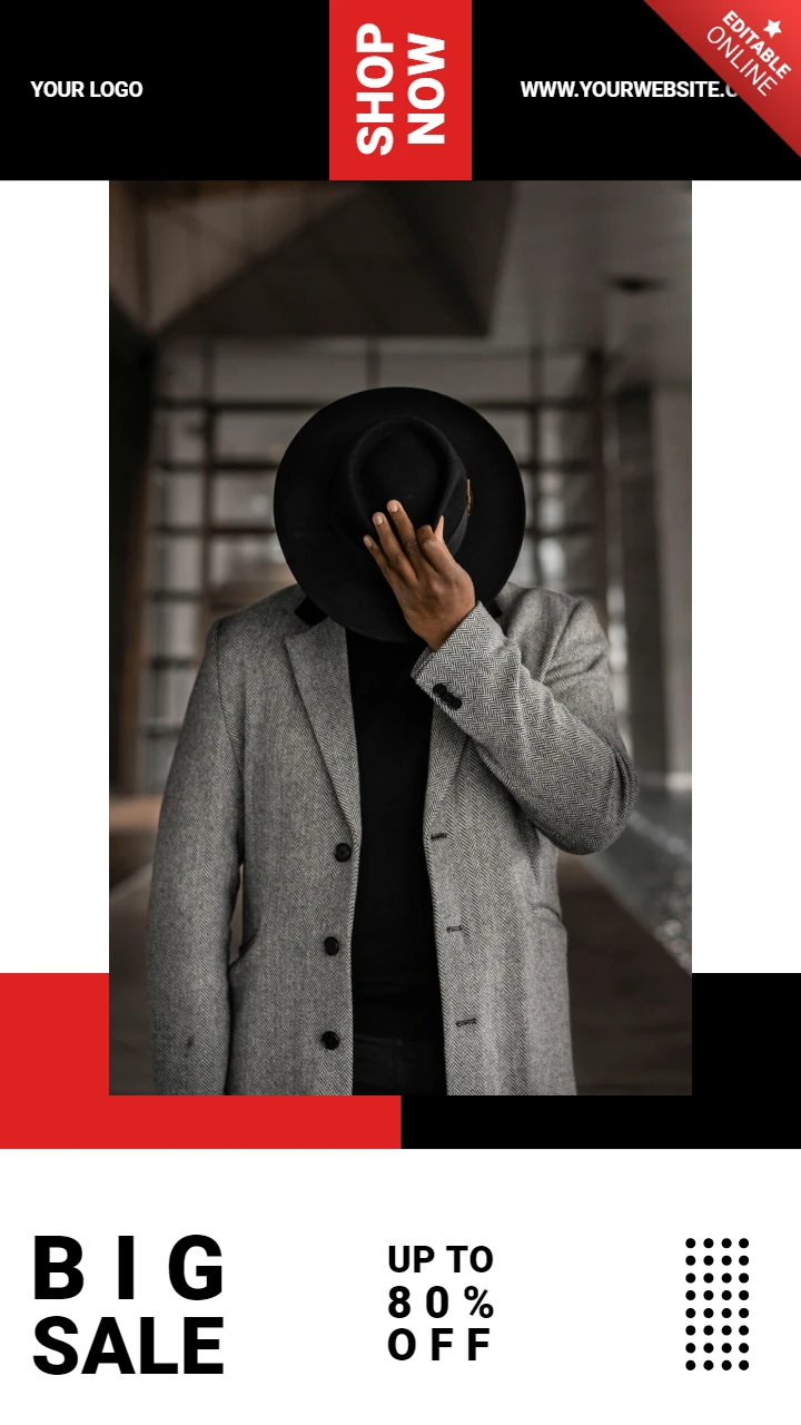 Modern Menswear Instagram Story Post Design Template